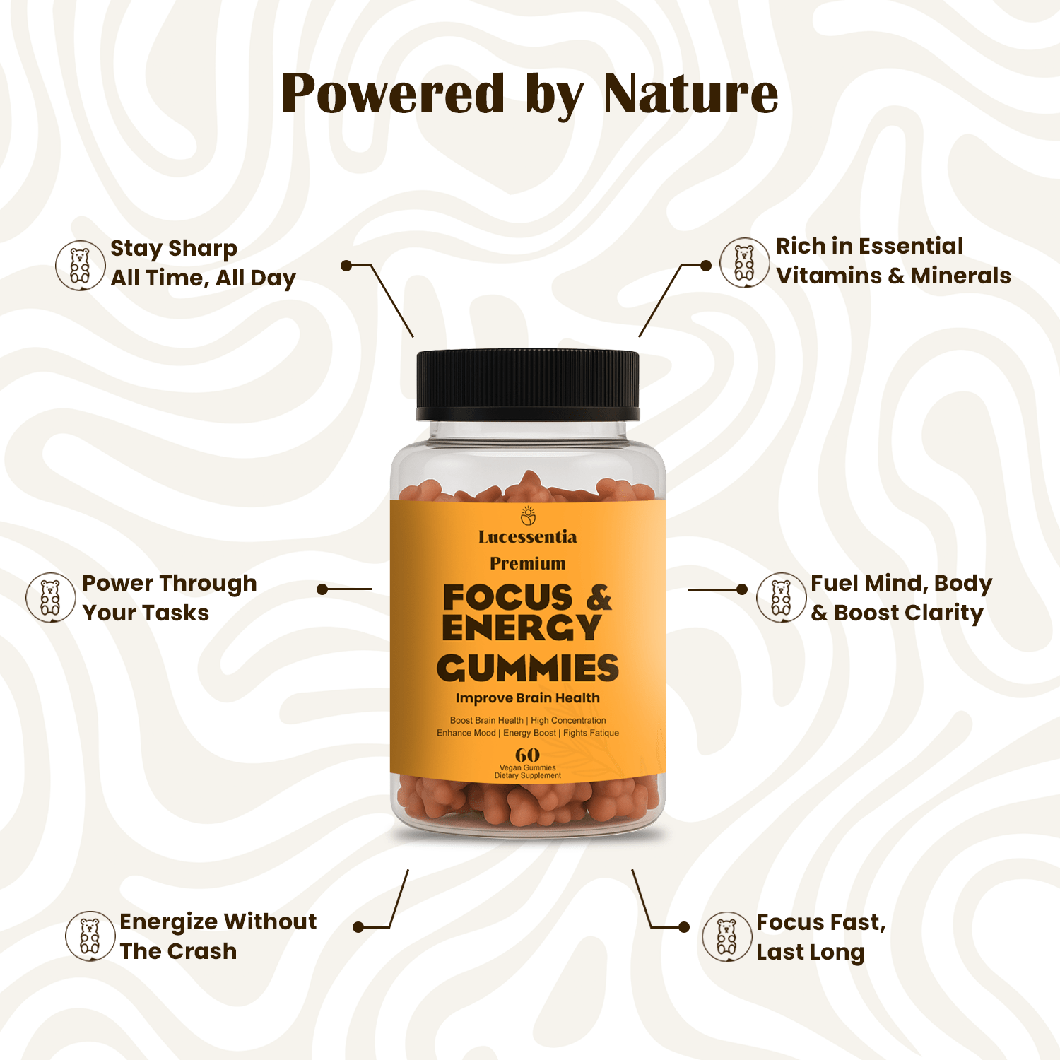 Gummies for Focus, Energy & Concentration