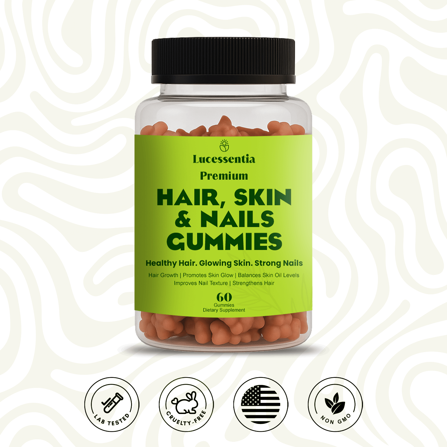 Hair, Skin & Nail Gummies [3 in 1 Gummies]