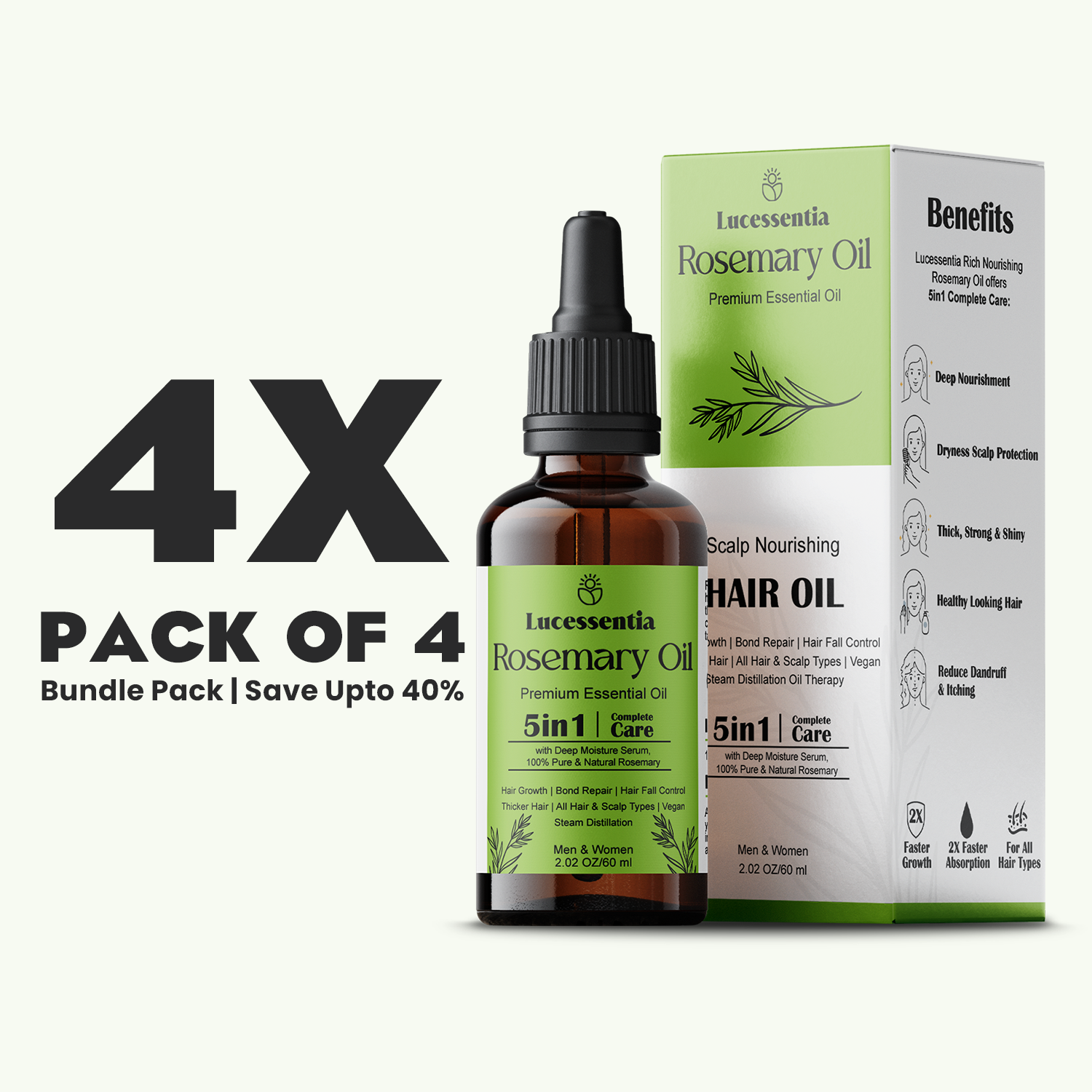 Pure Rosemary Oil for Faster Hair Growth