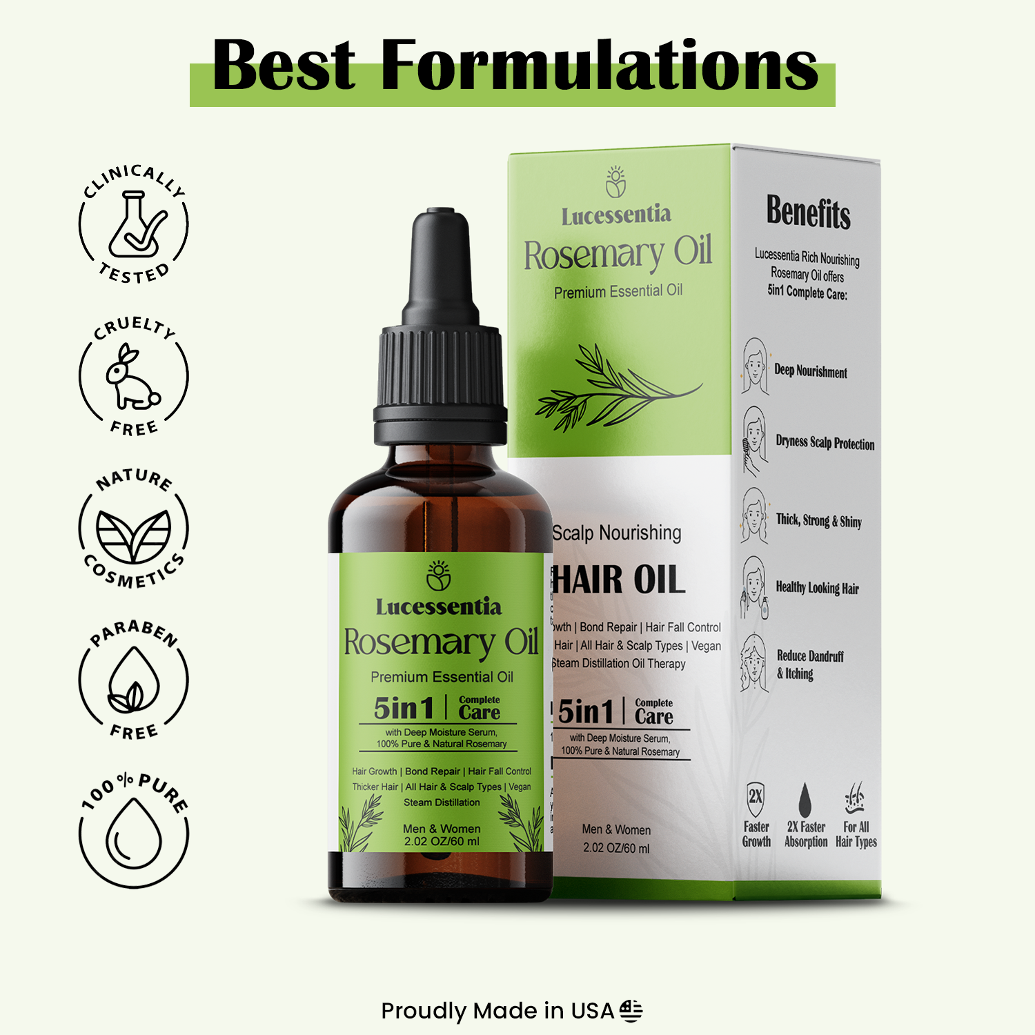 Pure Rosemary Oil for Faster Hair Growth