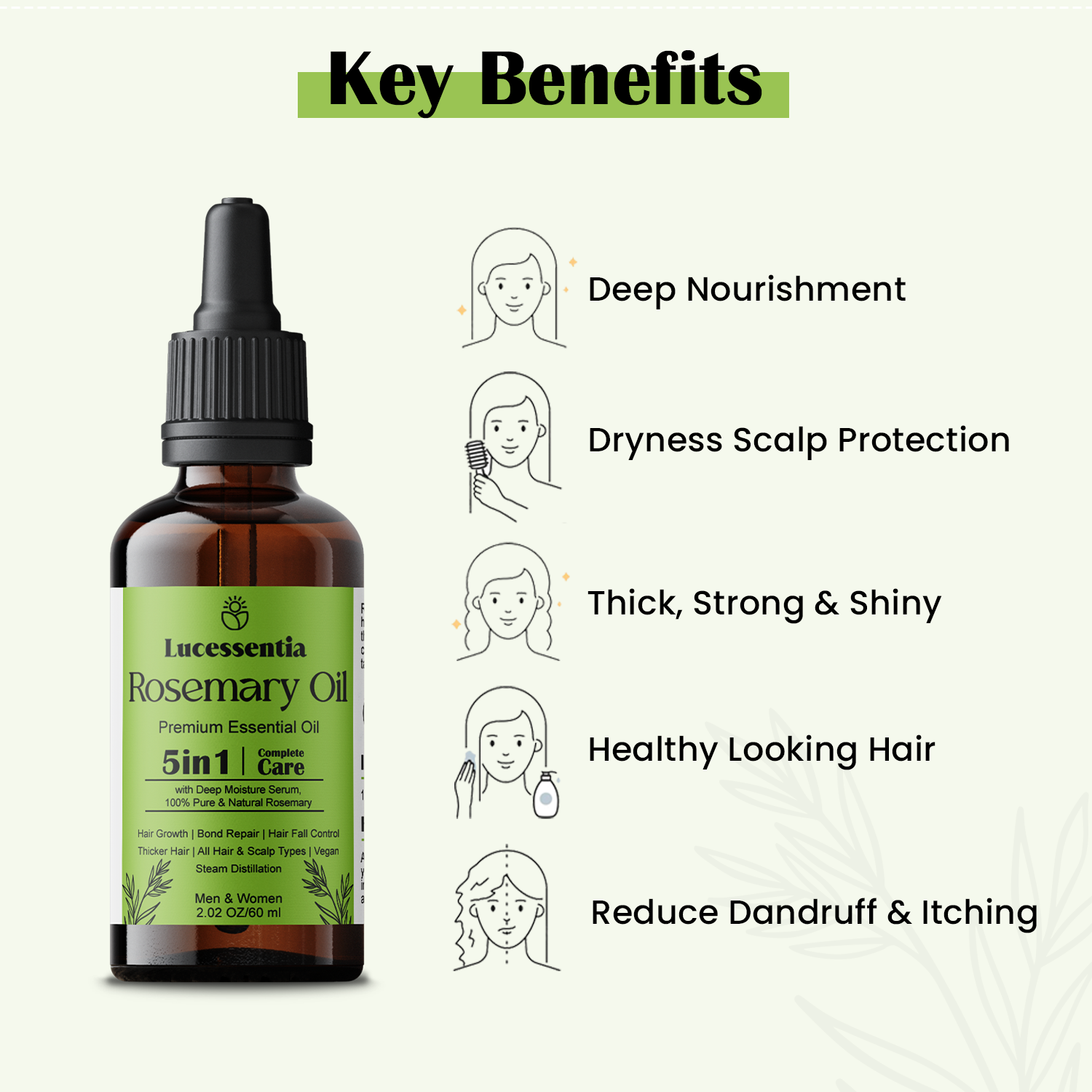 Pure Rosemary Oil for Faster Hair Growth